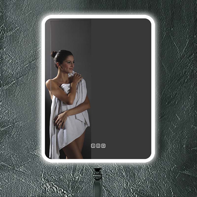 Backlit Rectangle LED Bathroom Mirror Kanthi Defogger