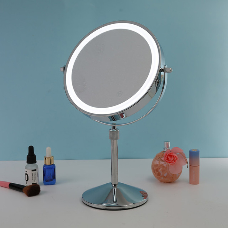 Double Sisi Round LED Makeup Mirror Magnification