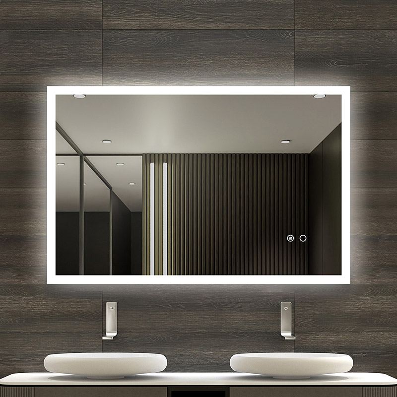 Rectangle Led Bathroom Mirror Kanthi Acrylic Edge Around