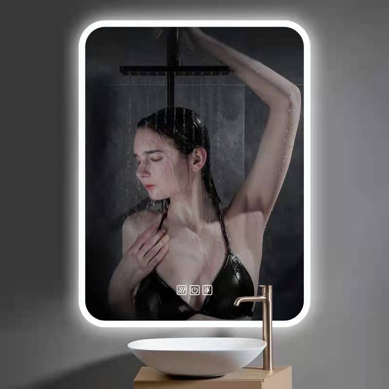 Rectangle LED Bathroom Mirror Kanthi Telung Tutul Ngalih