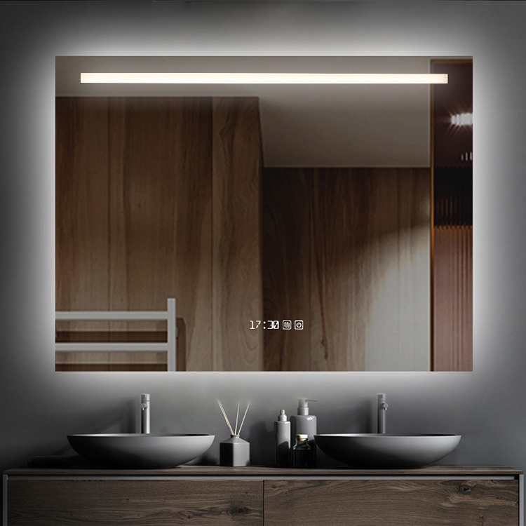 Rectangle LED Bathroom Mirror Kanthi Top Frosted Light Strip